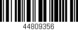 Código de barras (EAN, GTIN, SKU, ISBN): '44809356'