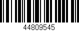 Código de barras (EAN, GTIN, SKU, ISBN): '44809545'