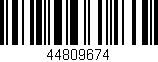 Código de barras (EAN, GTIN, SKU, ISBN): '44809674'