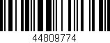 Código de barras (EAN, GTIN, SKU, ISBN): '44809774'