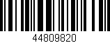 Código de barras (EAN, GTIN, SKU, ISBN): '44809820'
