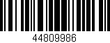 Código de barras (EAN, GTIN, SKU, ISBN): '44809986'