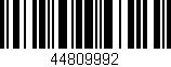 Código de barras (EAN, GTIN, SKU, ISBN): '44809992'