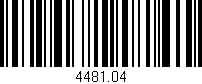 Código de barras (EAN, GTIN, SKU, ISBN): '4481.04'