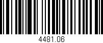 Código de barras (EAN, GTIN, SKU, ISBN): '4481.06'