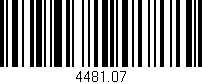 Código de barras (EAN, GTIN, SKU, ISBN): '4481.07'