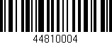 Código de barras (EAN, GTIN, SKU, ISBN): '44810004'