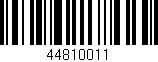 Código de barras (EAN, GTIN, SKU, ISBN): '44810011'