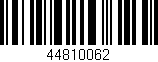 Código de barras (EAN, GTIN, SKU, ISBN): '44810062'