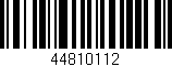 Código de barras (EAN, GTIN, SKU, ISBN): '44810112'