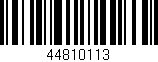 Código de barras (EAN, GTIN, SKU, ISBN): '44810113'