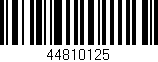 Código de barras (EAN, GTIN, SKU, ISBN): '44810125'