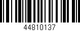 Código de barras (EAN, GTIN, SKU, ISBN): '44810137'