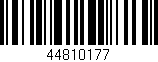 Código de barras (EAN, GTIN, SKU, ISBN): '44810177'