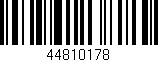 Código de barras (EAN, GTIN, SKU, ISBN): '44810178'