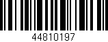 Código de barras (EAN, GTIN, SKU, ISBN): '44810197'