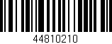 Código de barras (EAN, GTIN, SKU, ISBN): '44810210'