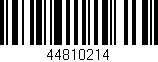 Código de barras (EAN, GTIN, SKU, ISBN): '44810214'