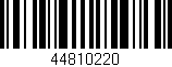Código de barras (EAN, GTIN, SKU, ISBN): '44810220'