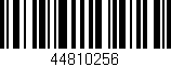 Código de barras (EAN, GTIN, SKU, ISBN): '44810256'