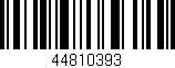 Código de barras (EAN, GTIN, SKU, ISBN): '44810393'