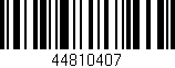 Código de barras (EAN, GTIN, SKU, ISBN): '44810407'