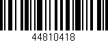 Código de barras (EAN, GTIN, SKU, ISBN): '44810418'