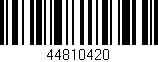 Código de barras (EAN, GTIN, SKU, ISBN): '44810420'