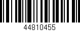 Código de barras (EAN, GTIN, SKU, ISBN): '44810455'