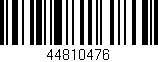 Código de barras (EAN, GTIN, SKU, ISBN): '44810476'