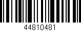 Código de barras (EAN, GTIN, SKU, ISBN): '44810481'