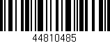 Código de barras (EAN, GTIN, SKU, ISBN): '44810485'