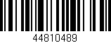 Código de barras (EAN, GTIN, SKU, ISBN): '44810489'