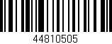 Código de barras (EAN, GTIN, SKU, ISBN): '44810505'