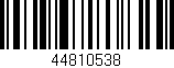 Código de barras (EAN, GTIN, SKU, ISBN): '44810538'