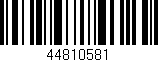Código de barras (EAN, GTIN, SKU, ISBN): '44810581'