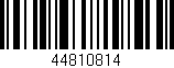 Código de barras (EAN, GTIN, SKU, ISBN): '44810814'
