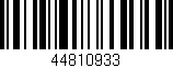 Código de barras (EAN, GTIN, SKU, ISBN): '44810933'