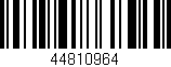 Código de barras (EAN, GTIN, SKU, ISBN): '44810964'
