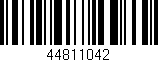 Código de barras (EAN, GTIN, SKU, ISBN): '44811042'