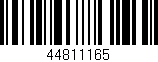 Código de barras (EAN, GTIN, SKU, ISBN): '44811165'