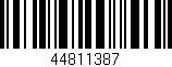 Código de barras (EAN, GTIN, SKU, ISBN): '44811387'