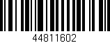 Código de barras (EAN, GTIN, SKU, ISBN): '44811602'