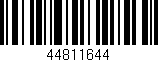 Código de barras (EAN, GTIN, SKU, ISBN): '44811644'