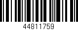 Código de barras (EAN, GTIN, SKU, ISBN): '44811759'