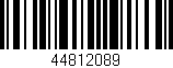 Código de barras (EAN, GTIN, SKU, ISBN): '44812089'