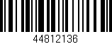 Código de barras (EAN, GTIN, SKU, ISBN): '44812136'