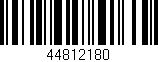 Código de barras (EAN, GTIN, SKU, ISBN): '44812180'