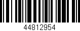 Código de barras (EAN, GTIN, SKU, ISBN): '44812954'