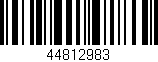 Código de barras (EAN, GTIN, SKU, ISBN): '44812983'